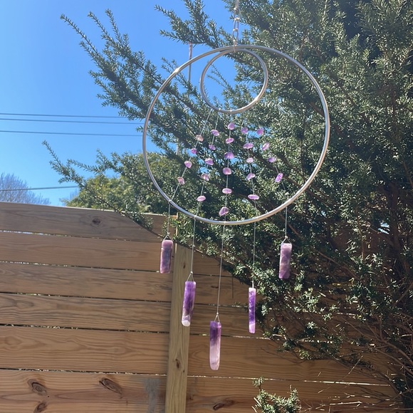 Amethyst Suncatcher Natural Crystal Healing Window Decor - Picture 4 of 8